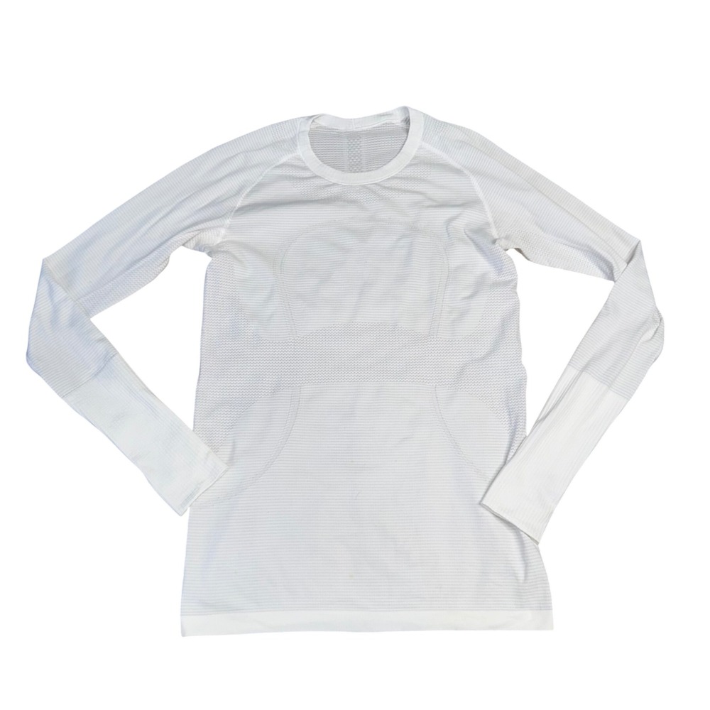 Lululemon Swiftly Tech Long Sleeve 2.0 Women 4 White Good Thumbholes Running